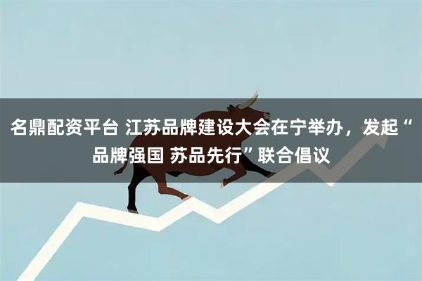 名鼎配资平台 江苏品牌建设大会在宁举办，发起“品牌强国 苏品先行”联合倡议